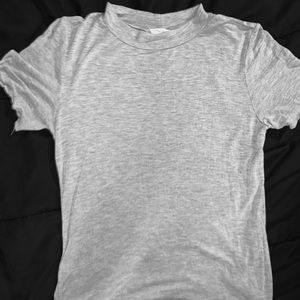 Grey Half Turtlenecked T-Shirt